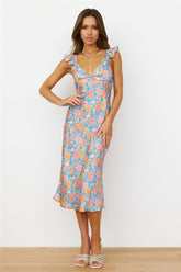 Non Stop Babe Midi Dress Blue