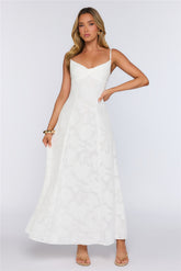 Pine Blossom Maxi Dress White