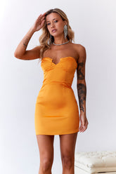 Treat For You Mini Dress Orange