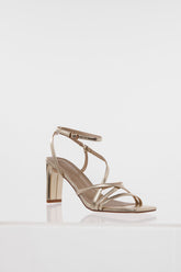 Out Till The Sunrise Heels Gold PU