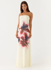 Larietta Strapless Maxi Dress White